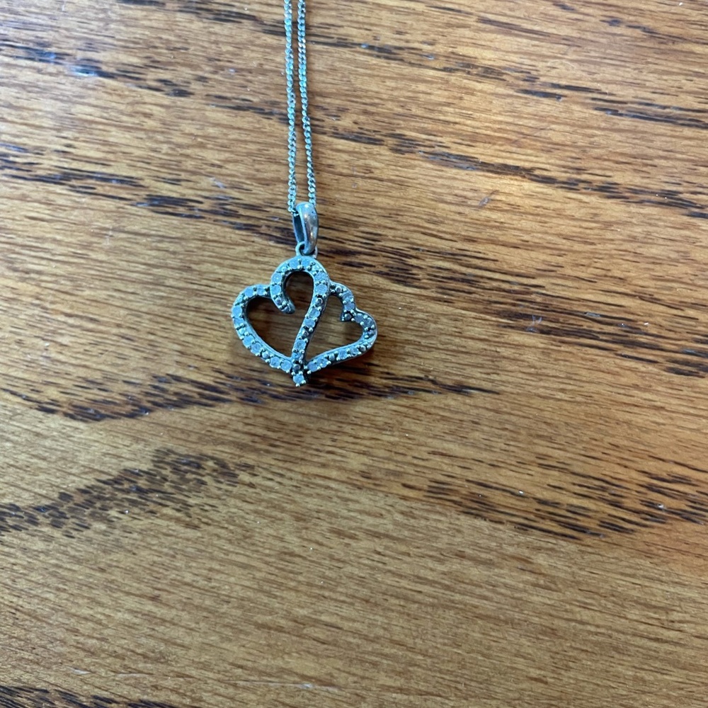 Sterling silver heart necklace